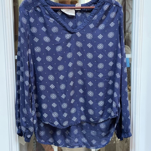 Women’s Boho Blouse H&M V-Neck Size M - Picture 2 of 6